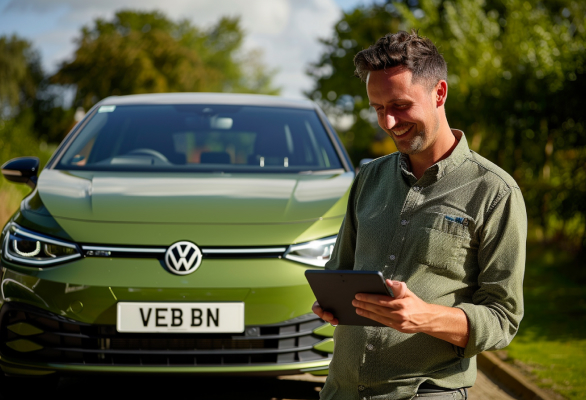 A Kings Driving Centre instructor with a pupil beside a dual-controlled car in Tolworth